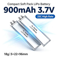 XL 502296 3,7V 900mAh 25C Hochleistungs-Lithium-Polymer-Akku Gewicht 18g RC Drohnen Lipo-Zelle