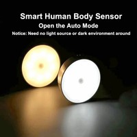 Luz de Noche LED Inalámbrica Recargable con Sensor de Movimiento para Dormitorio Hogar Cocina Lámpara de Inducción Corporal Luz para Gabinete