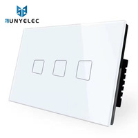 Interrupteur tactile mural intelligent Tuya Smartlife WiFi 1 voie 1 gang avec écran en verre pour la maison connectée (vente en gros)