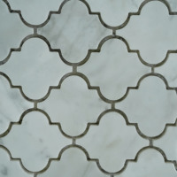 Carreaux de mosaïque en marbre blanc, design moderne, parquet écologique, résistant à l'eau, pour la décoration des sols et des murs de la cuisine et de la salle de bain