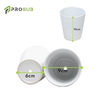 Pots à fleurs en céramique personnalisés Proub avec logo personnalisé, 12 oz, pots à fleurs en céramique vierges pour sublimation