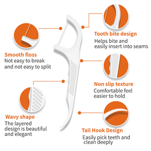 I bastoncini di filo interdentale alla menta sono efficaci per rinfrescare la bocca e pulire i denti - Product Image 2
