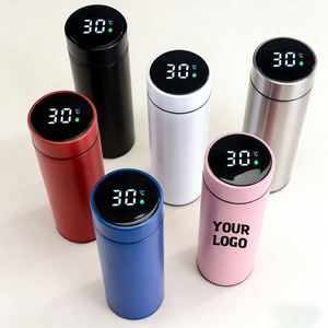 Bouteille d'eau intelligente de haute qualité rouge, personnalisable avec logo, idéale comme cadeau d'entreprise pour adolescents - Product Image 1