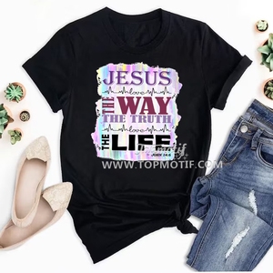 Pegatina de Transferencia Térmica con la Frase de Jesús, el Camino, la Verdad y la Vida, Juan 14:6, para Camisetas, Bolsas y Sudaderas - Product Image 6