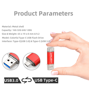 Cho jaster <span class=keywords><strong>2</strong></span>-in-<span class=keywords><strong>1</strong></span> USB3.0 OTG ổ đĩa <span class=keywords><strong>flash</strong></span> 128GB 64GB 32GB 16GB USB Type-C Pendrive với vật liệu nhựa mới và giá rẻ giá - Product Image 3