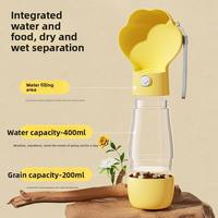 Bouteille d'eau pliable 400 ml en PP pour animaux de compagnie, distributeur d'eau pour chien et chat, bol, étanche, logo personnalisé, tasse de voyage légère