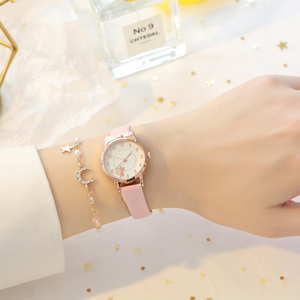Orologio da Polso <span class=keywords><strong>al</strong></span> Quarzo PU Semplice con <span class=keywords><strong>Gatto</strong></span>, Bracciale alla Moda con Piccoli Indici, Orologio da Donna per Studentesse Ragazze Signore, Regalo Estivo per Feste - Product Image 1