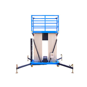 Plateforme élévatrice mobile en alliage d'aluminium Shunli, plateforme de travail électrique hydraulique à double colonne pour réparation en usine - Product Image 1