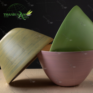 Bols à salade jetables en bambou naturel, personnalisés, écologiques, décoration de fête, décoration de cuisine, centre de table rustique, vase de table, décoration de pièce - Product Image 6