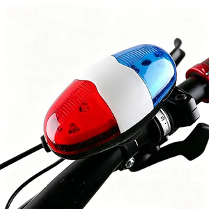 Sonnette de vélo étanche avec klaxon électrique et lumière d'avertissement lumineuse, accessoire de sécurité universel pour vélo, idéal pour les trajets quotidiens - Product Image 5