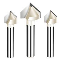 Fraise en carbure à 2/4 cannelures à grande vitesse pour routeurs CNC Conception anti-friction pour la coupe de bois dur de contreplaqué Support personnalisé OEM