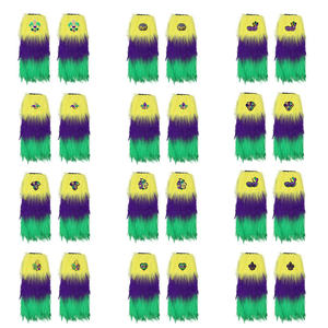 Decoración Colorida con Lentejuelas y Cubrepiernas de Felpa Degradada de Tres Colores para Disfraces de Fiesta, Baile y Carnaval - Product Image 6