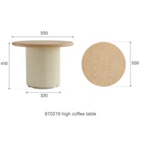 670216 Quanu nordique moderne Design créatif Fraxinus Mandshurica placage bois meubles champignon Table basse pour le salon