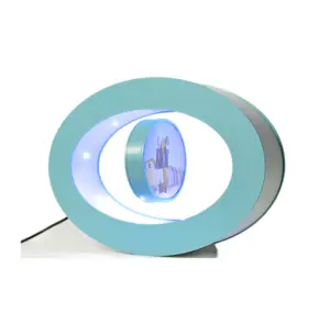 Moldura para fotos de flutuação magnética em forma oval flutuante com LED de flutuação em forma de flutuação, ideal para venda em 2024