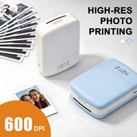HZTZ Printer Gambar AR Mini Nirkabel 2 Inci 600DPI dengan Desain BT/USB Laris Manis Grosir Langsung dari Pabrik