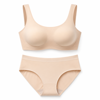 Ensemble de lingerie d'été pour femme en Spandex/Nylon, effet soie glacée, antibactérien, soutien-gorge à armatures à couvrance totale, culotte, maintien doux, broderie