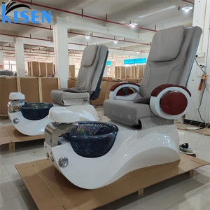 เก้าอี้นวดทำเล็บ Kisen Deluxe Nail Spa Salon Shiatsu ปรับระดับได้ สีขาว ชมพู ดำ พร้อมฐานไฟเบอร์กลาส จัดส่งแบบดรอปชิปปิ้ง - Product Image 3