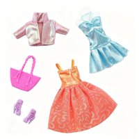 Nouveauté : Ensemble de vêtements de mode pour poupée de 30 cm à l'échelle 1/6, avec robe et veste, jouet en peluche pour filles