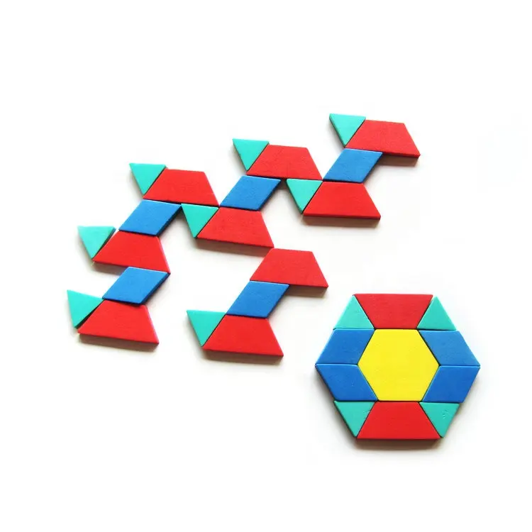 चुंबकीय ईवा फोम 3D आरा Tangram खेल मोंटेसरी सीखने शैक्षिक खिलौने बच्चों के लिए Tangram चुंबकीय पहेली