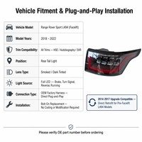Feu arrière droit pour Land Rover Range Rover Sport L494 2014-2022, ensemble de feux arrière LED, LR116468, mise à niveau et rétrofit Facelift, plug-and-play
