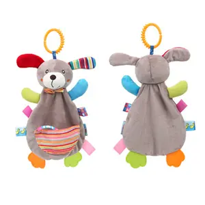Baby toy large tooth glue action figure puppy Rabbit comfort doll with ring paper baby cart hanging piece