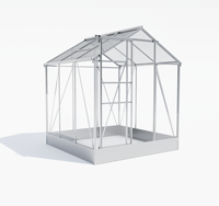 Serre de jardin écologique et durable en métal/acier et plastique, facile à assembler, traitée sous pression, renouvelable