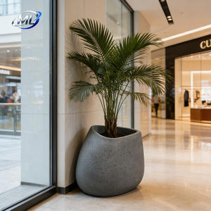 Pots de plantes en fibre de verre durables et légers, design carré, capacité GRC pour l'aménagement paysager extérieur et intérieur, décoration de hall d'hôtel - Product Image 6