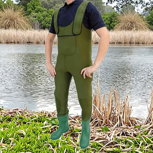 Ensemble de <span class=keywords><strong>cuissardes</strong></span> en néoprène unisexe de 4,5 mm fabriqué en Chine, imperméable, pour la pêche à la mouche, durable, avec <span class=keywords><strong>bottes</strong></span> en caoutchouc - Product Image 6
