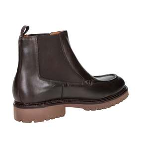 Bottines basses pour homme Exton 689 en cuir marron style Chelsea pour un usage décontracté - Product Image 5