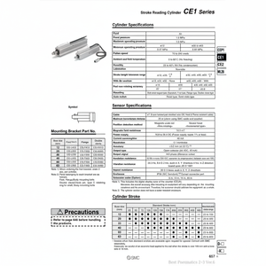 Pièces pneumatiques de cylindre de lecture de course CE1F20-50 SMC Pneumatics - Product Image 1