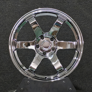ล้อรถยนต์ CW Custom Polished Chrome Forged Aluminum 40 มม. 25 มม. 66.1 มม. รุ่น <span class=keywords><strong>TE37</strong></span> ขอบลึก 5x100/5x114.3 <span class=keywords><strong>PCD</strong></span> 30 มม. 20 มม. จำนวน 4 ชิ้น MOQ - Product Image 3