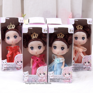 12cm portachiavi bambola confusa alla moda scatola regalo per bambina giocattolo regalo di natale bambola confusa giocattolo felice piccola principessa - Product Image 6