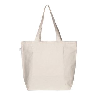 กระเป๋าผ้าแคนวาสขนาด 6 ออนซ์ แบบกำหนดเอง พร้อมโลโก้และลายตัวอักษร - Product Image 4