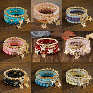 2026 New Bohemian Style Butterfly Crystal <strong>Beaded</strong> Multi-layer <strong>Bracelet</strong> Gold Alloy Women's <strong>Fashion</strong> Jewelry Wholesale Supplier - Product Image 2