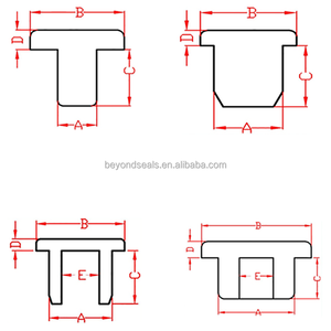 2mm bis 300mm T-förmige Verschlussstopfen Lochdichtungskappen aus Silikonkautschuk - Product Image 4