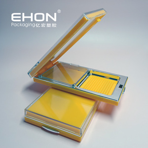 Tốt nhất người bán 3D in thanh lịch hình chữ nhật nhựa trang điểm trường hợp với gương dần dần thay đổi màu sắc ép bột lưu trữ <span class=keywords><strong>container</strong></span> - Product Image 3