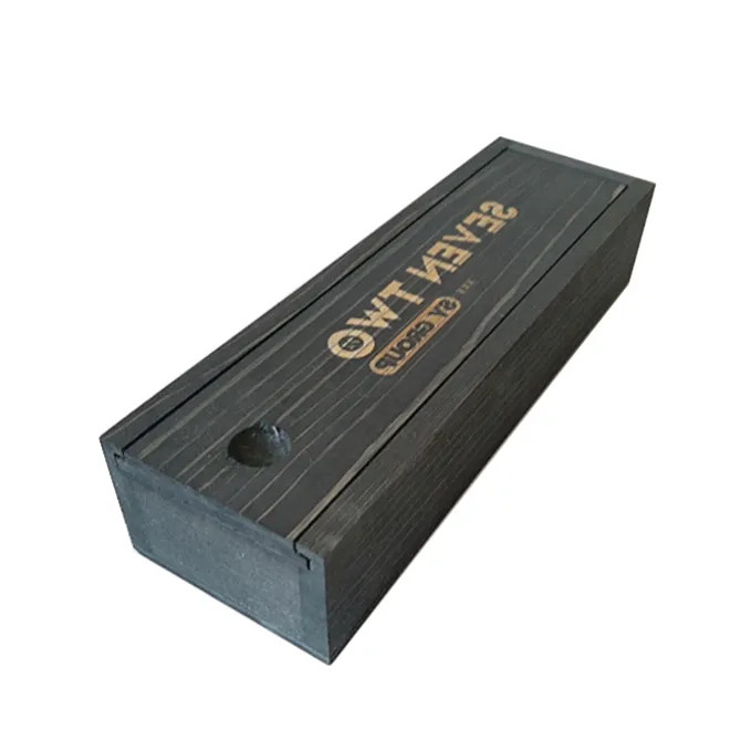 슬라이딩 상단 뚜껑이있는 간단한 직사각형 나무 상자 천연 나무 선물 상자 은폐 케이스 나무 제품 상자 포장 대량 주문