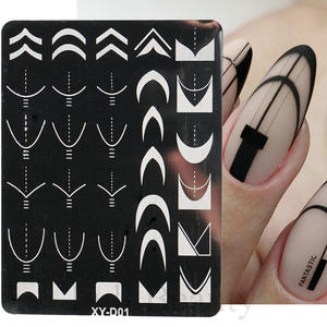 Nail Art français estampage plaque <span class=keywords><strong>dessin</strong></span> modèle géométrique rayure ligne fleur amour dentelle 3D <span class=keywords><strong>Image</strong></span> pochoir moule impression outil - Product Image 2