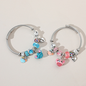 Braccialetti Regolabili in Acciaio Inossidabile con Charm Cartoon Kawaii, Gioielli Personalizzati per Ragazze - Product Image 5