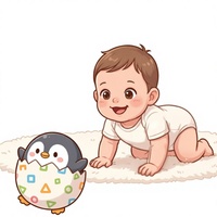 Peluche musicale sauteuse pingouin réversible noir et blanc scintillante unisexe 16 cm, rembourrée en coton PP, pour bébé