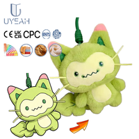 Porte-clés en peluche chat de dessin animé doux UYEAH OEM/ODM CE CPC EN71, mascotte animale personnalisée, jouet en peluche chat, cadeaux pour enfants