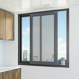 Fenêtre en aluminium à double vitrage isolante thermique, à <span class=keywords><strong>baie</strong></span> vitrée, à auvent, à battant, à ouverture française, <span class=keywords><strong>coulissante</strong></span> - Product Image 2