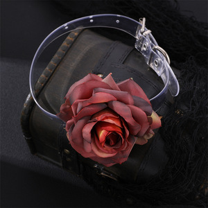 Kalung Bunga Prancis Model Terbaru 2024, Kalung Bunga Boho Besar, Kalung Choker Transparan, Kalung Leher - Product Image 5