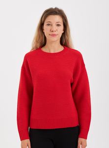 Jersey de punto de moda de manga larga con cuello redondo para mujer de Cachemira pura 100% - Product Image 5