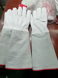 Guantes de piel de cabra de grano Premium, manguitos Extra largos, guante de poda de rosas a prueba de espinas, guantes de jardinería de cuero - Product Image 2