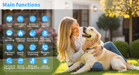 Collier GPS pour chien Qcool avec alerte sonore unidirectionnelle, lumière LED, sonnerie d'entraînement, autonomie prolongée, recherche de chien perdu, récupération d'animal de compagnie