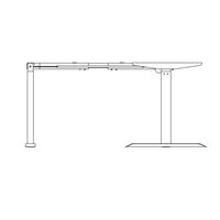 Table de bureau ergonomique, bureau d'ordinateur, support de siège, bureau électrique réglable en forme de L