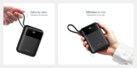 Batterie externe portable 2-en-1 45W 20000mAh avec câble intégré Type-C, charge rapide, écran LCD, pour ordinateur portable et téléphone, compacte, sûre, bon prix