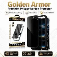 Protection d'écran en verre trempé anti-espion sans poussière avec applicateur facile à installer pour iPhone 14 15 16 17 18 Pro Max