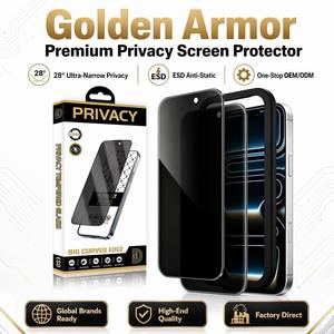 Protection d'écran en verre trempé anti-<span class=keywords><strong>espion</strong></span> sans poussière avec applicateur facile à installer pour <span class=keywords><strong>iPhone</strong></span> 14 15 16 17 18 Pro Max - Product Image 2